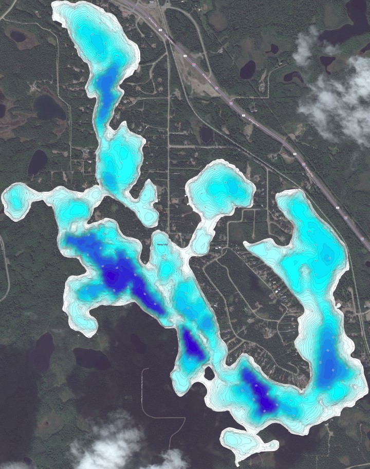 Bathymetric Map of Nancy Lake